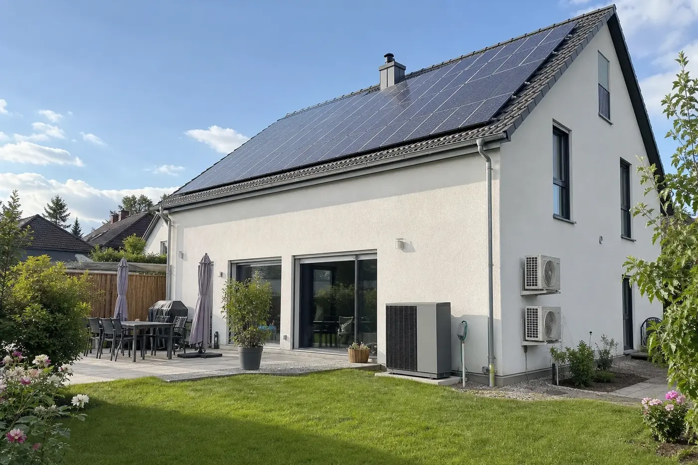 KI-generiertes Bild zum Projekt: Haus von 2011 mit Heizen und Kühlen